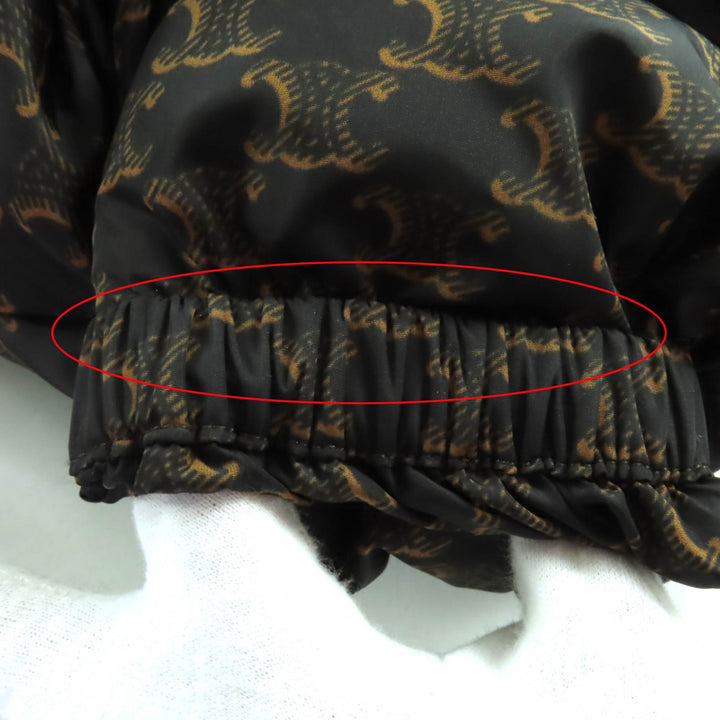 極美品★CELINE セリーヌ 2W782344N トリオンフマカダム ボンバー ダウンジャケット アウター ブラウン 40 イタリア製 正規品 レディース