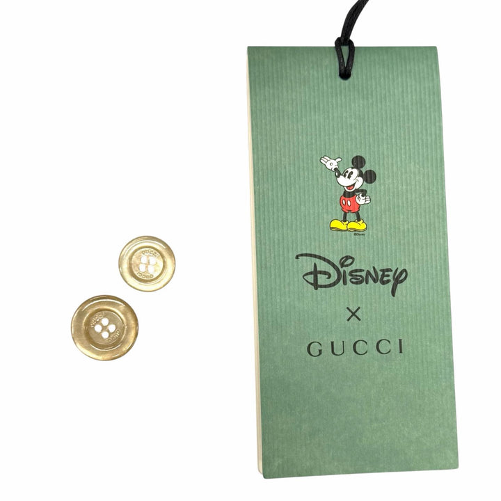 未使用品▲GUCCI×Disney グッチ×ディズニー 596965 シルク100％ 総柄 ジョガーパンツ マルチカラー 36 イタリア製 正規品 レディース