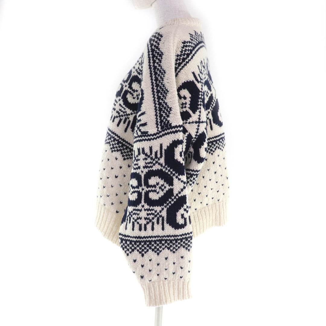 極美品★CELINE セリーヌ 24-25AW 2ADLR888Z01MA カシミヤ混 トリオンフ刺繍 クルーネック 長袖 ニット S 正規品 定価341000円