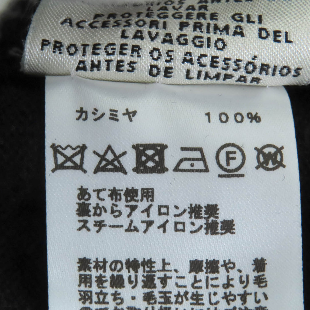 極美品◇HERMES エルメス カシミヤ100％ シルバー金具 Hリフト金具付き ショートスリーブ 半袖ニット 黒 36 英国製 正規品 レディース