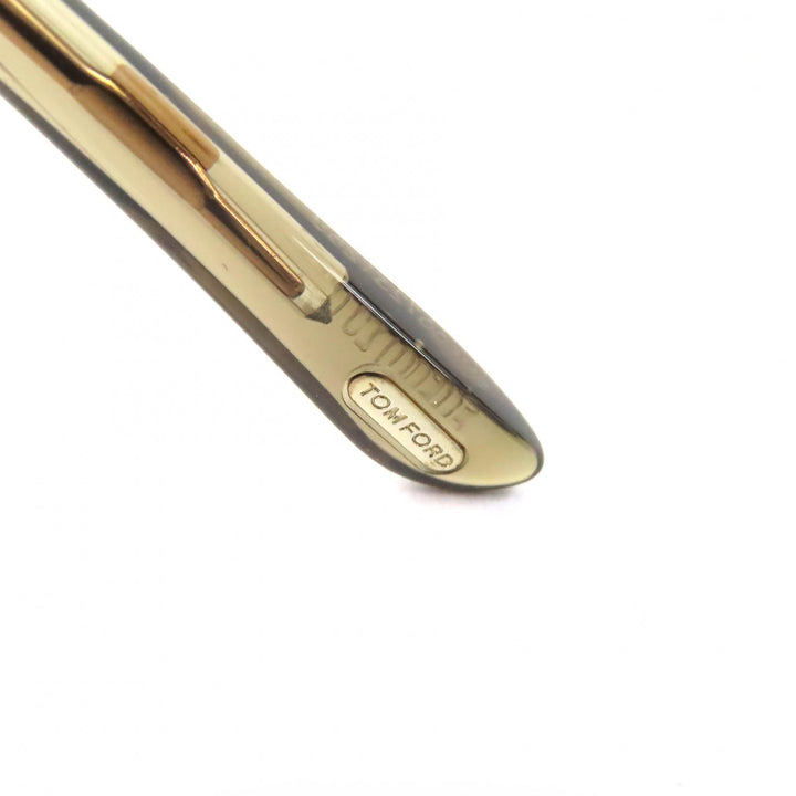 美品△TOM FORD トムフォード TF5890-B ベッコウ柄 ウェリントン メガネ 眼鏡 アイウェア クリアブラウン 51□19 145 度入り 伊製 メンズ