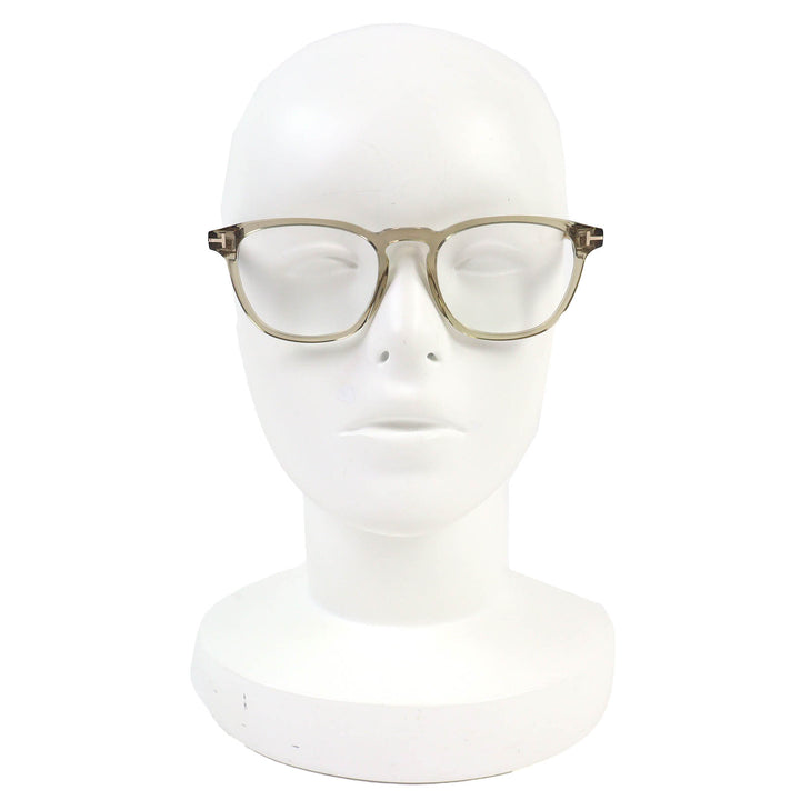 美品△TOM FORD トムフォード TF5890-B ベッコウ柄 ウェリントン メガネ 眼鏡 アイウェア クリアブラウン 51□19 145 度入り 伊製 メンズ