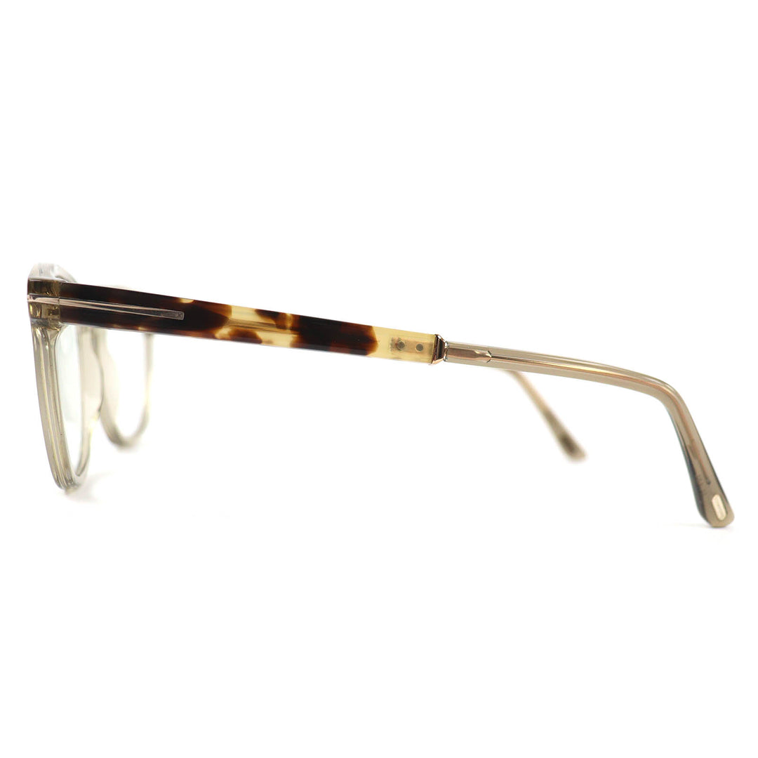 美品△TOM FORD トムフォード TF5890-B ベッコウ柄 ウェリントン メガネ 眼鏡 アイウェア クリアブラウン 51□19 145 度入り 伊製 メンズ