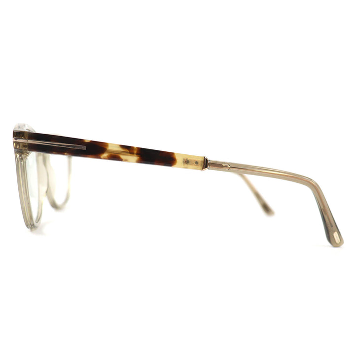 美品△TOM FORD トムフォード TF5890-B ベッコウ柄 ウェリントン メガネ 眼鏡 アイウェア クリアブラウン 51□19 145 度入り 伊製 メンズ