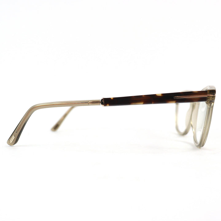 美品△TOM FORD トムフォード TF5890-B ベッコウ柄 ウェリントン メガネ 眼鏡 アイウェア クリアブラウン 51□19 145 度入り 伊製 メンズ