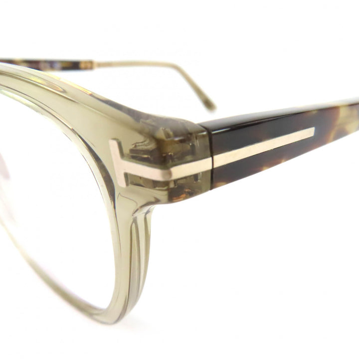 美品△TOM FORD トムフォード TF5890-B ベッコウ柄 ウェリントン メガネ 眼鏡 アイウェア クリアブラウン 51□19 145 度入り 伊製 メンズ