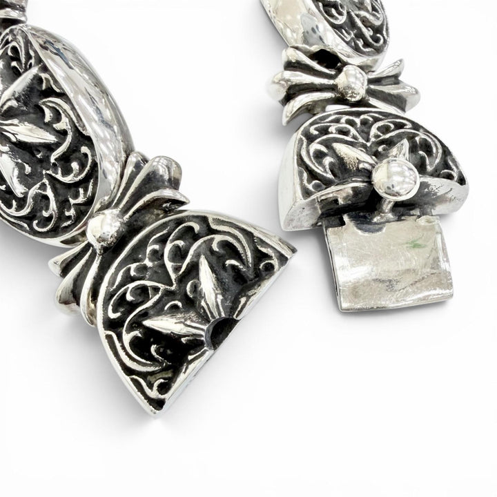美品△CHROME HEARTS クロムハーツ タイニーオーバルスター ブレスレット 925 アクセサリー シルバー 重量173.8g メンズ オススメ◎