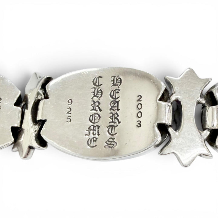 美品△CHROME HEARTS クロムハーツ タイニーオーバルスター ブレスレット 925 アクセサリー シルバー 重量173.8g メンズ オススメ◎