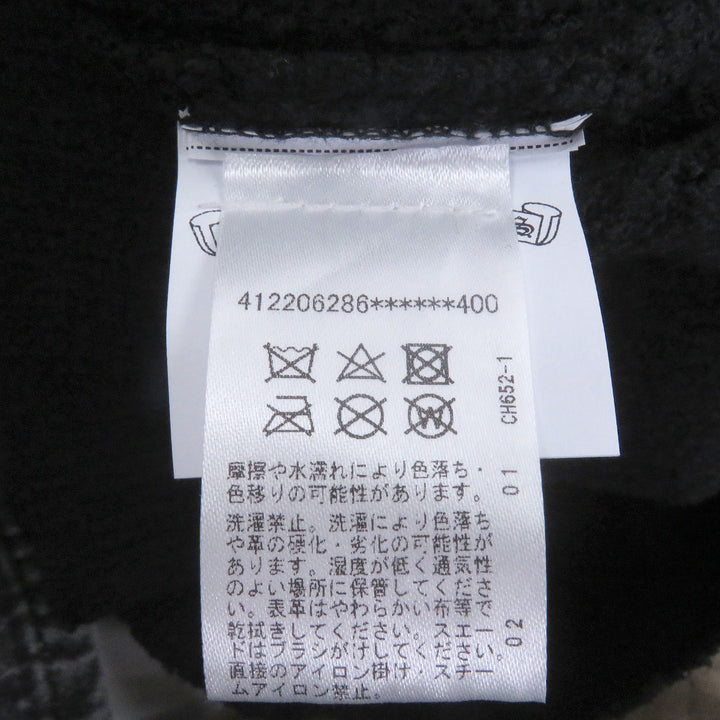 美品□CHROME HEARTS クロムハーツ TAKE THE CANNOLI ハラコクロスパッチ ハイネックニット セーター ブラック MED/LRG USA製 正規品　