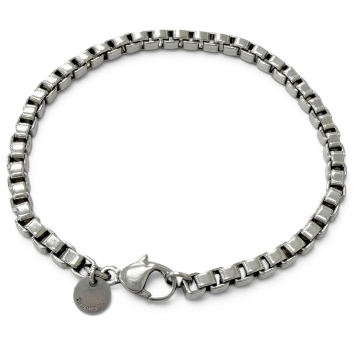 美品□TIFFANY&amp;Co. ティファニー ベネチアン SV925 チェーンブレスレット アクセサリー シルバー 重量15.73g レディース メンズOK