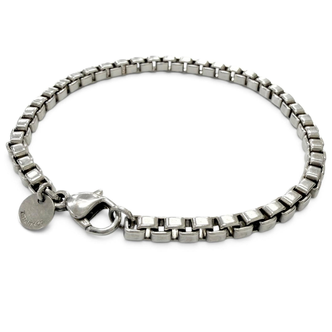 美品□TIFFANY&amp;Co. ティファニー ベネチアン SV925 チェーンブレスレット アクセサリー シルバー 重量15.73g レディース メンズOK