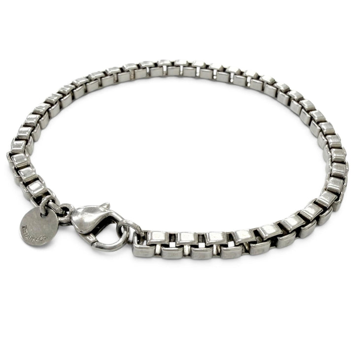 美品□TIFFANY&amp;Co. ティファニー ベネチアン SV925 チェーンブレスレット アクセサリー シルバー 重量15.73g レディース メンズOK