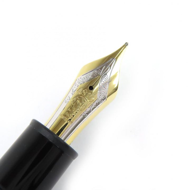 美品△MONTBLANC モンブラン マイスターシュテュック 149 Pix ペン先18K Mニブ 万年筆 ブラック ゴールド 箱・ケース付 ドイツ製 メンズ