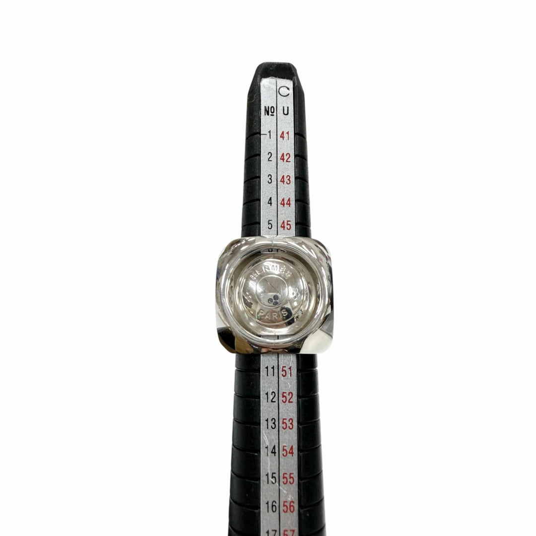 美品▼HERMES エルメス ヴィンテージ エクストラワイド セリエ AG925 リング 指輪 シルバー 49.50.51(JP10.11.12号) メンズ レディース