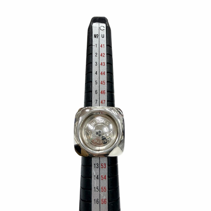 美品▼HERMES エルメス ヴィンテージ エクストラワイド セリエ AG925 リング 指輪 シルバー 49.50.51(JP10.11.12号) メンズ レディース