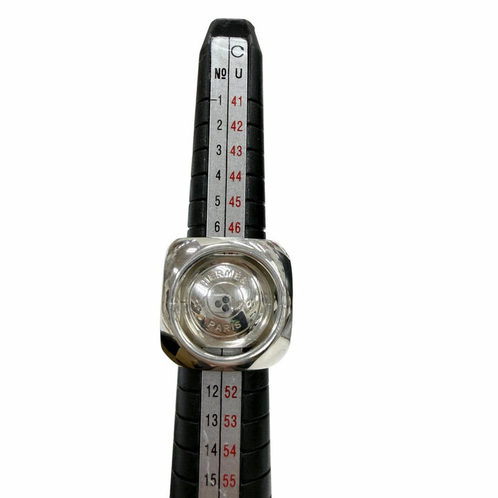 美品▼HERMES エルメス ヴィンテージ エクストラワイド セリエ AG925 リング 指輪 シルバー 49.50.51(JP10.11.12号) メンズ レディース