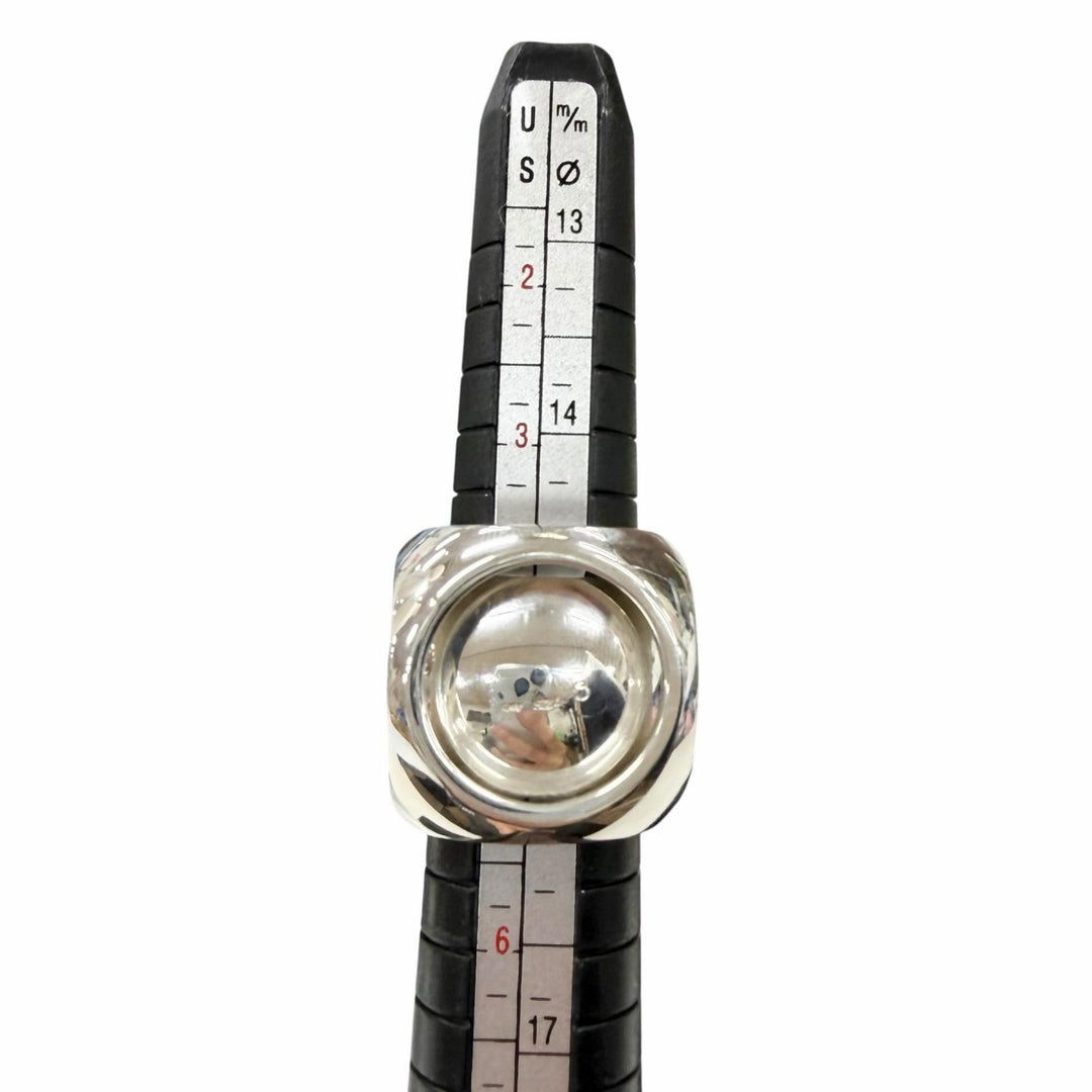 美品▼HERMES エルメス ヴィンテージ エクストラワイド セリエ AG925 リング 指輪 シルバー 49.50.51(JP10.11.12号) メンズ レディース