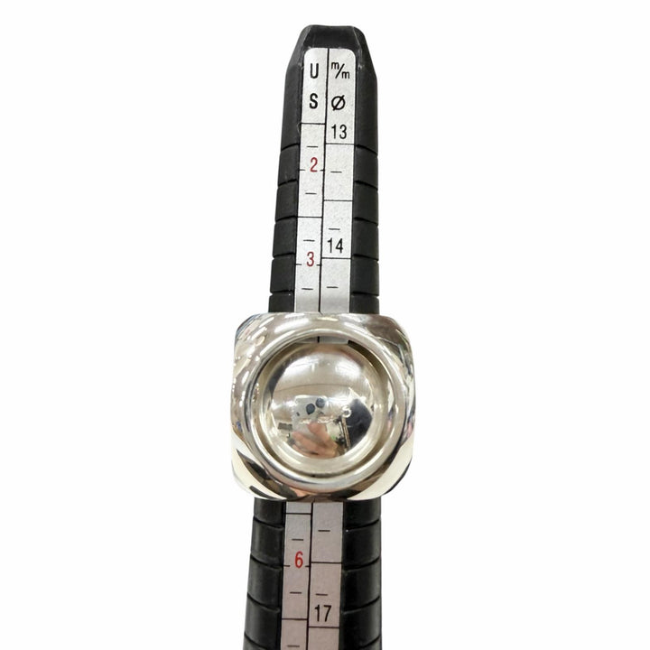 美品▼HERMES エルメス ヴィンテージ エクストラワイド セリエ AG925 リング 指輪 シルバー 49.50.51(JP10.11.12号) メンズ レディース