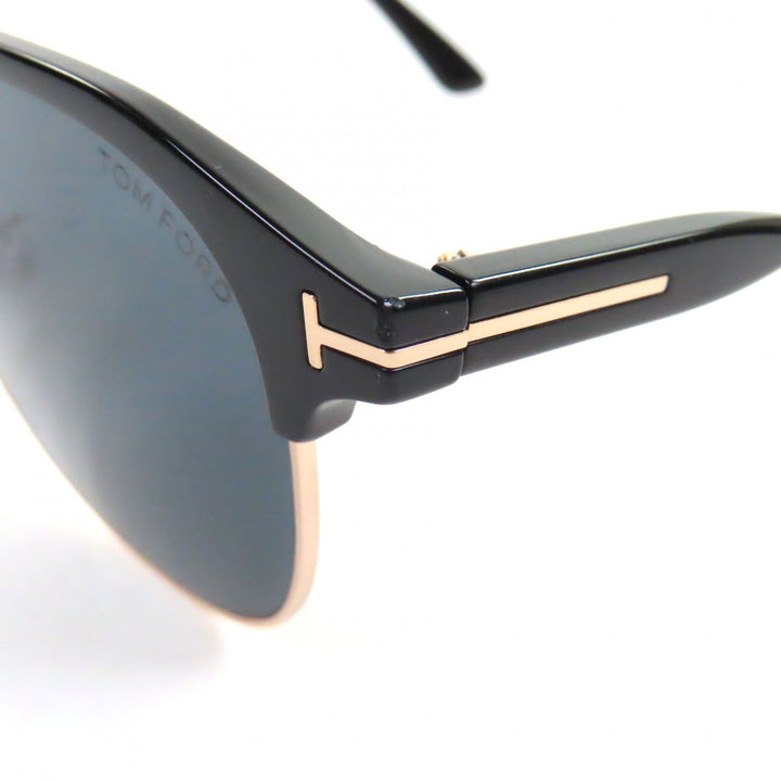 美品▼TOM FORD トムフォード TF890-K アジアンフィット サングラス ブラック ピンクゴールド 56□20 145 デモレンズ ケース付き メンズ