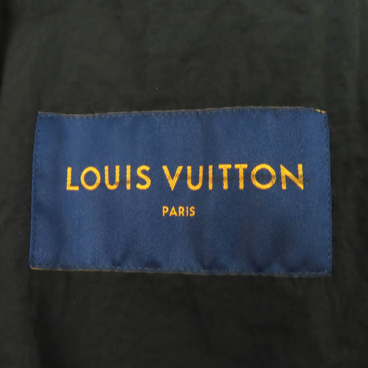 美品△LOUIS VUITTON ルイヴィトン 1AAHF6 パッチワークロゴ ライトウィンドブレーカー ナイロンジャケット マルチカラー 44 伊製 正規品