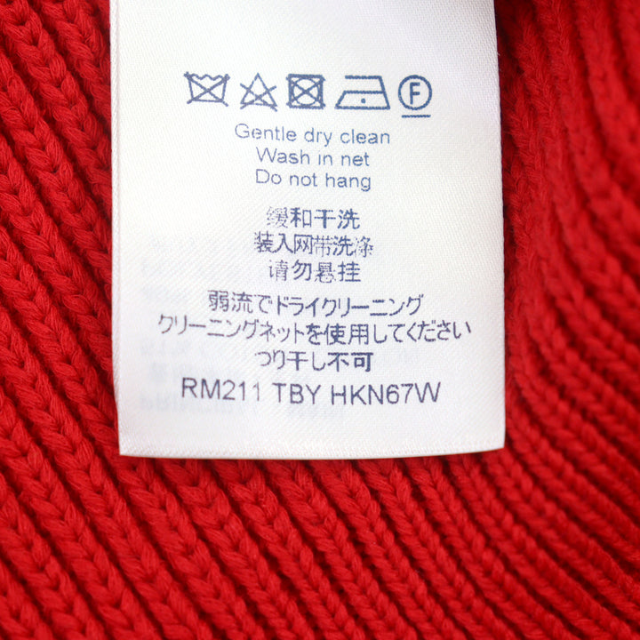 未使用品○LOUIS VUITTON ルイヴィトン 2021年製 HKN67W ロゴ刺繍 ラスタカラー クルーネック ブロックニット セーター L 正規品 メンズ