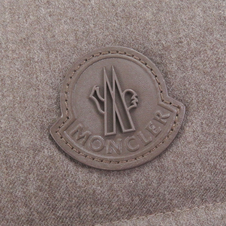 極美品□MONCLER モンクレール 23AW RANCE GIUBBOTTO ロゴワッペン 素材切替 ダウンベスト ジレ カーキ ブラウン 1 正規品 メンズ