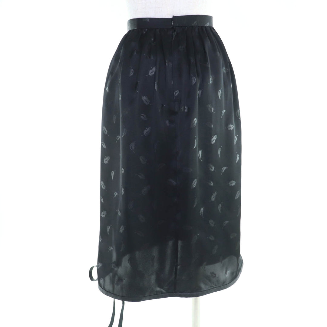 美品☆noir kei ninomiya COMME des GARCONS ノワール ケイ ニノミヤ コムデギャルソン 3T-S003 フェザープリント スカート黒 S 正規品