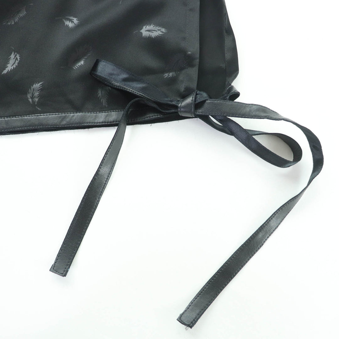 美品☆noir kei ninomiya COMME des GARCONS ノワール ケイ ニノミヤ コムデギャルソン 3T-S003 フェザープリント スカート黒 S 正規品