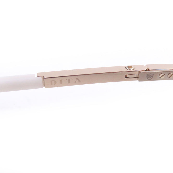極美品□DITA ディータ DTS463 MACH-X ツーブリッジ サングラス ホワイト ピンクゴールド グラデーションレンズ 55□20-127 日本製　