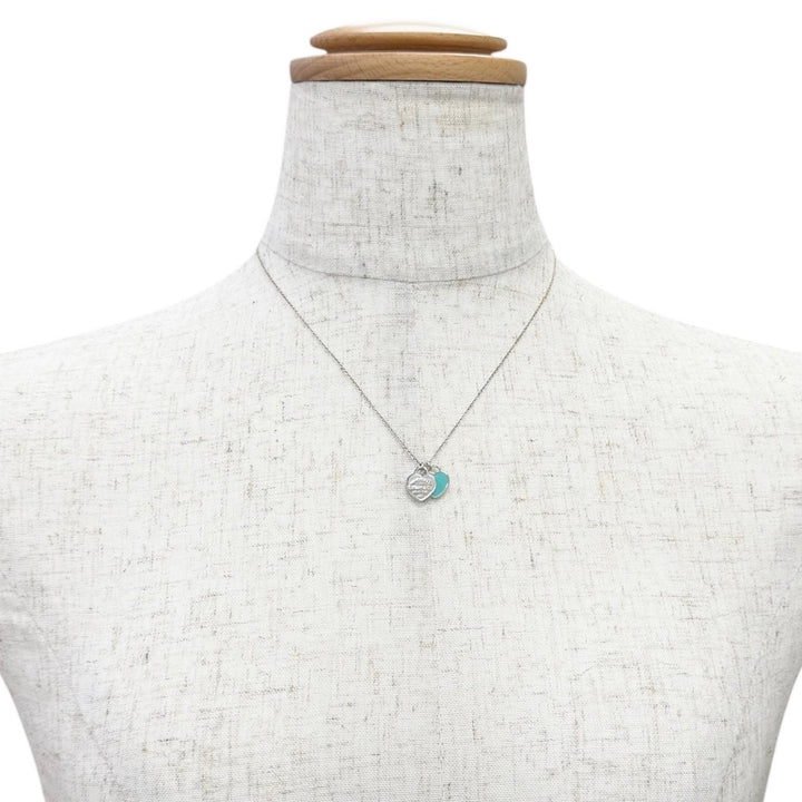 美品△TIFFANY&amp;Co. ティファニー リターントゥティファニー ミニ ダブル ハート タグ ペンダント ネックレス AG925 重量2.51g 箱付き