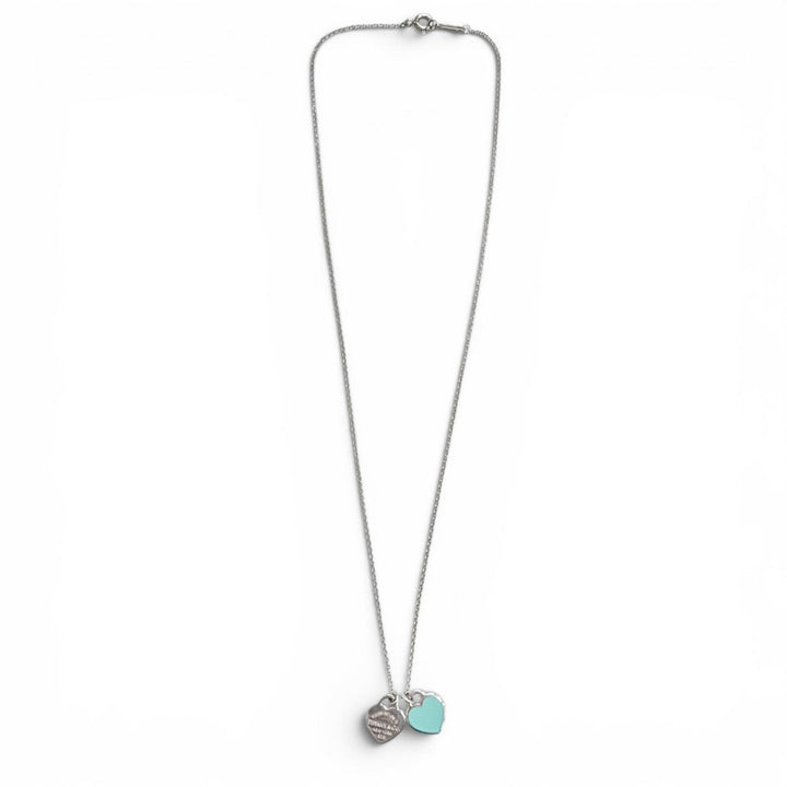 美品△TIFFANY&amp;Co. ティファニー リターントゥティファニー ミニ ダブル ハート タグ ペンダント ネックレス AG925 重量2.51g 箱付き