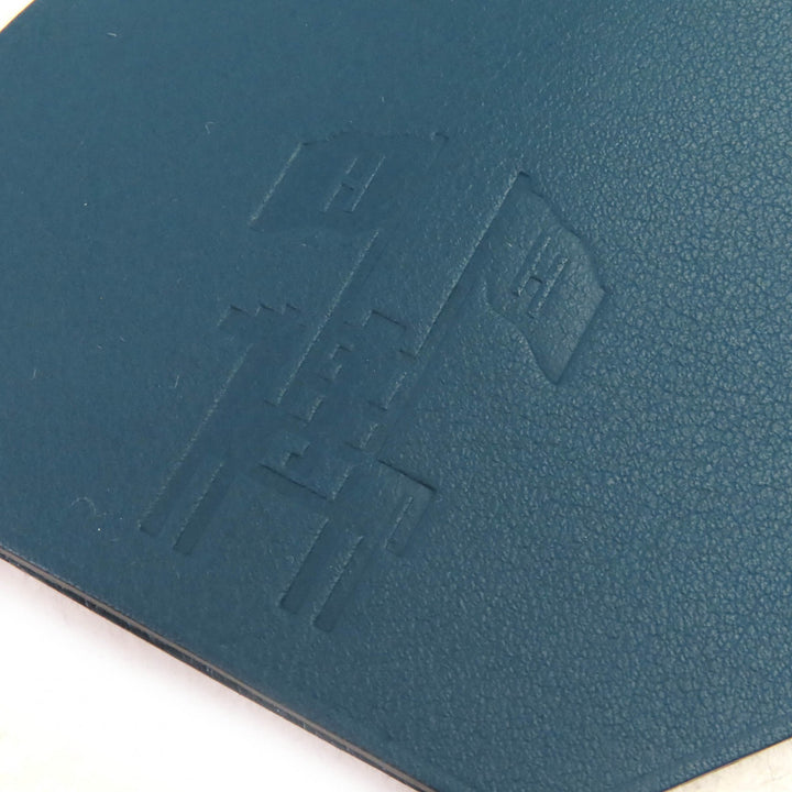 未使用品△HERMES エルメス レザー イヤーズギフト キークロシェット バッグチャーム ネイビー系 箱付き フランス製 レディース