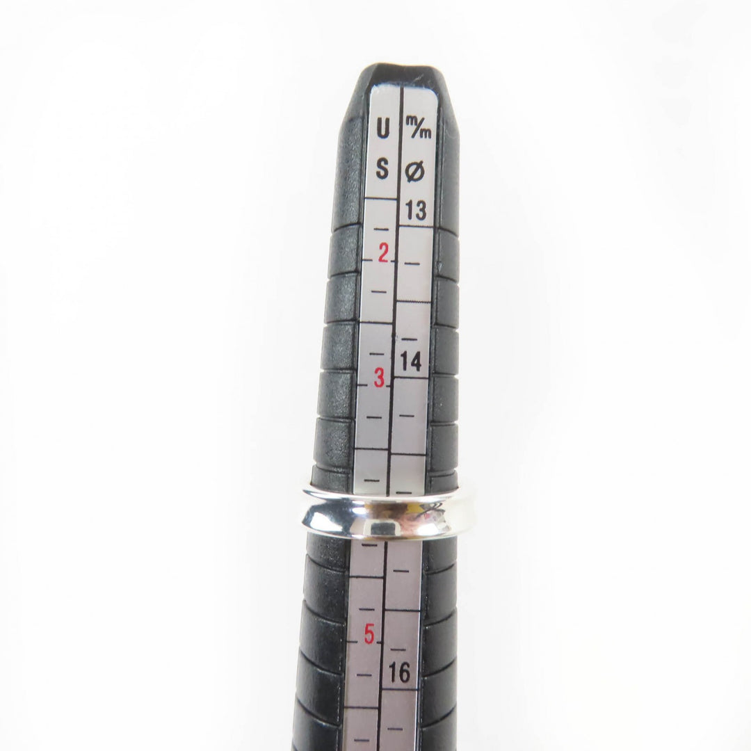 極美品☆TIFFANY&amp;Co. ティファニー 1837 ナロー リング AG925 2Pサファイア 現行品 シルバー JP7号相当 重量3.6g 定価116600円