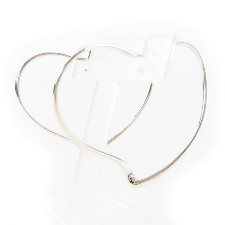極美品☆TIFFANY&amp;Co. ティファニー エルサペレッティ オープンハート ラージ ピアス AG925 フープピアス シルバー 箱・保袋付 重量11.1g