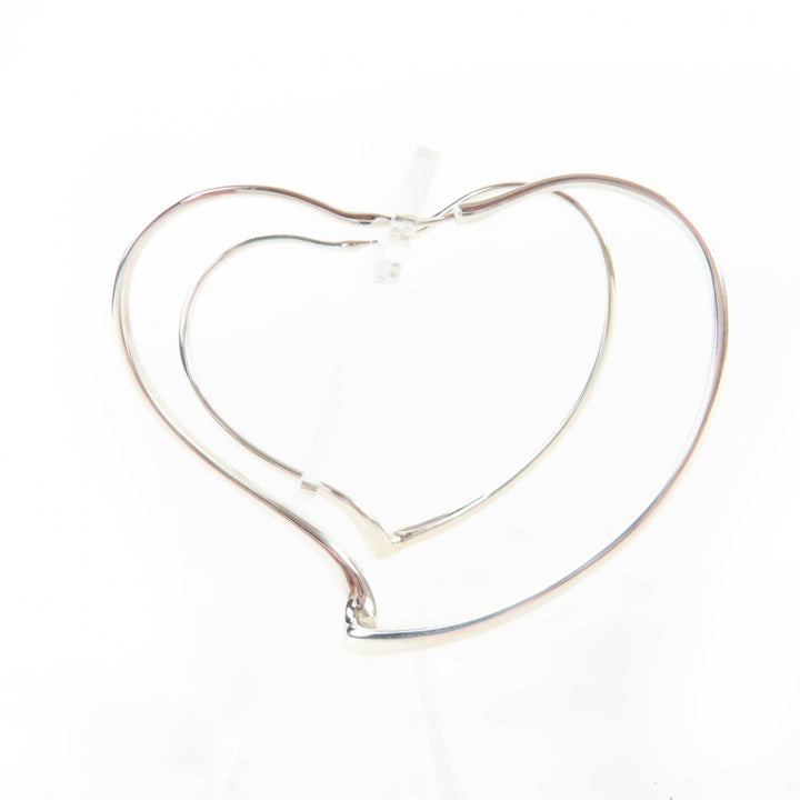 極美品☆TIFFANY&amp;Co. ティファニー エルサペレッティ オープンハート ラージ ピアス AG925 フープピアス シルバー 箱・保袋付 重量11.1g