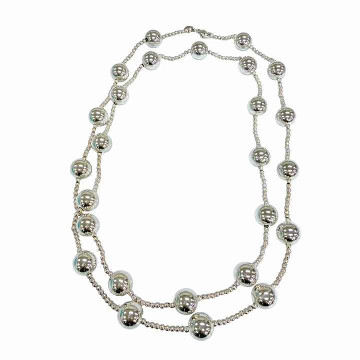美品☆TIFFANY&amp;Co. ティファニー ハードウェア ボールチェーン ネックレス アクセサリー 925 シルバー 重量52.6g レディース 箱・保袋付