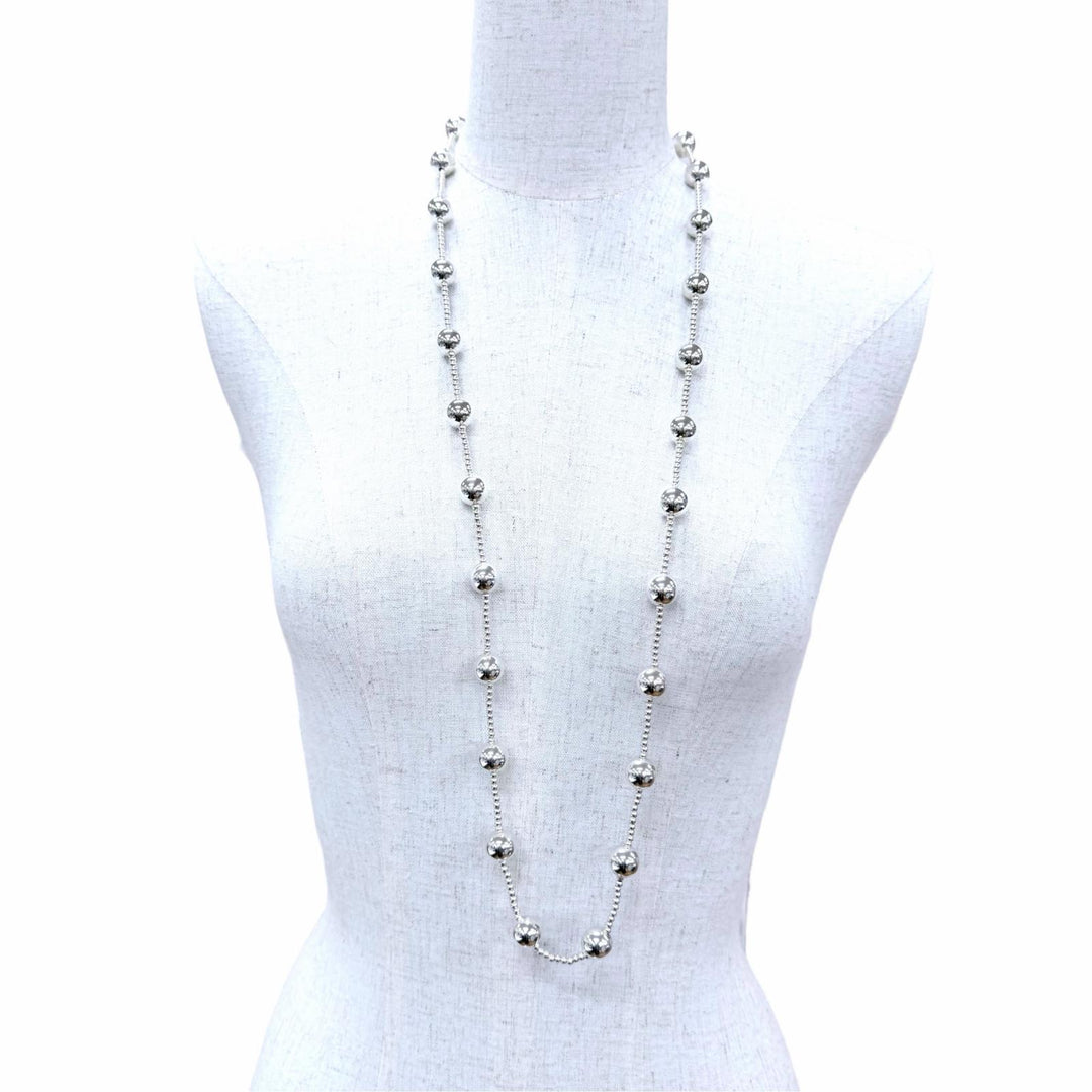 美品☆TIFFANY&amp;Co. ティファニー ハードウェア ボールチェーン ネックレス アクセサリー 925 シルバー 重量52.6g レディース 箱・保袋付