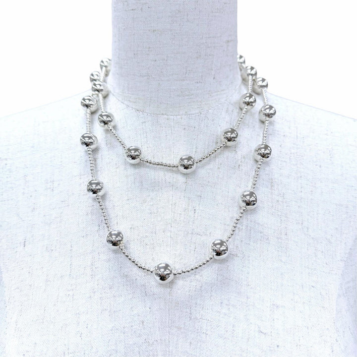 美品☆TIFFANY&amp;Co. ティファニー ハードウェア ボールチェーン ネックレス アクセサリー 925 シルバー 重量52.6g レディース 箱・保袋付