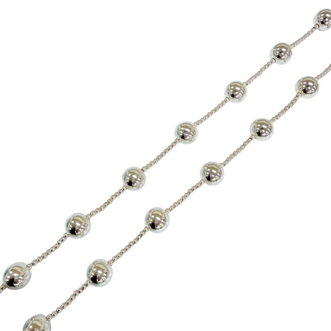 美品☆TIFFANY&amp;Co. ティファニー ハードウェア ボールチェーン ネックレス アクセサリー 925 シルバー 重量52.6g レディース 箱・保袋付
