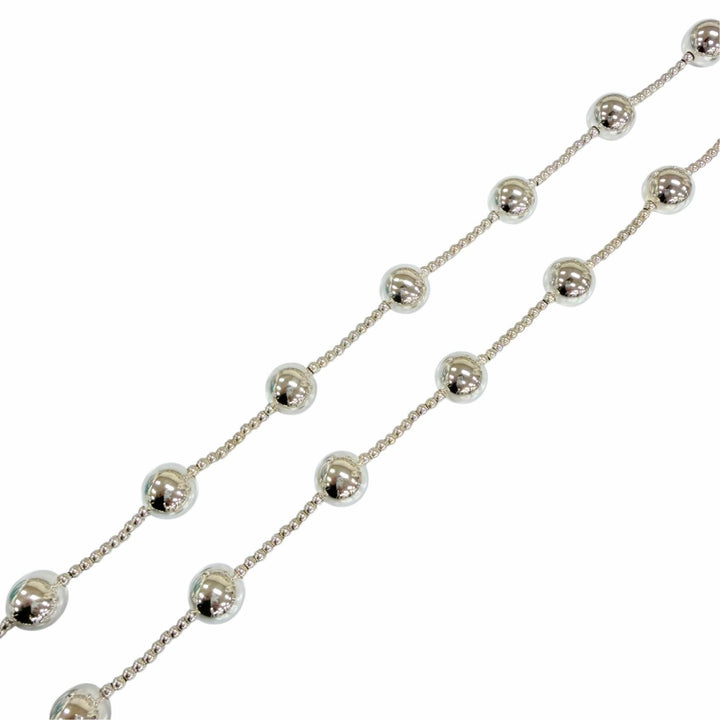美品☆TIFFANY&amp;Co. ティファニー ハードウェア ボールチェーン ネックレス アクセサリー 925 シルバー 重量52.6g レディース 箱・保袋付