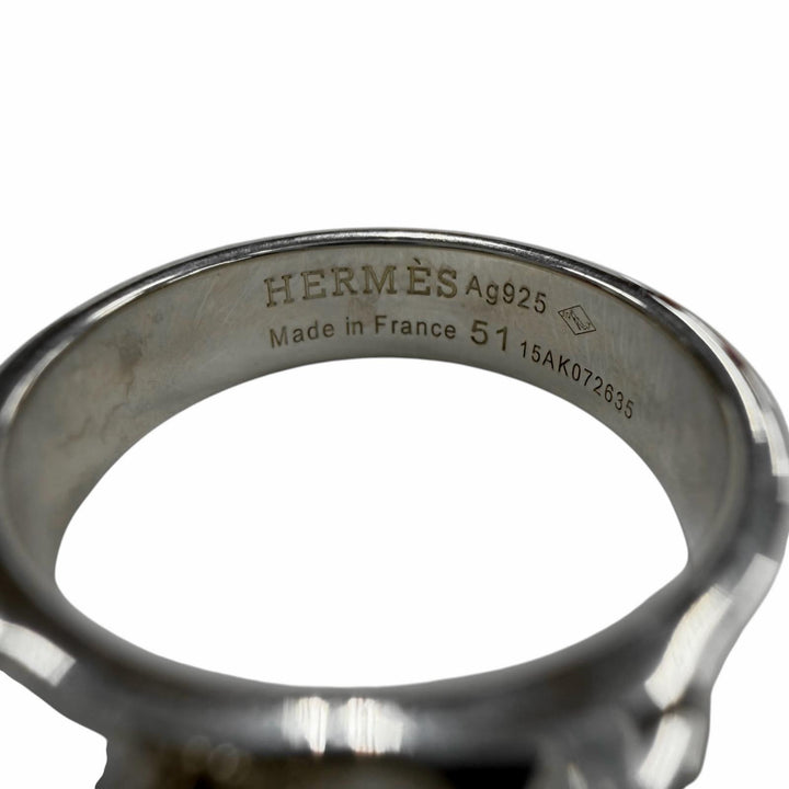 極美品▼HERMES エルメス 15AK072635 コリエドシアンPM AG925 リング 指輪 シルバー 51 JP11号 箱付き 仏製 重量4.3g メンズ レディース
