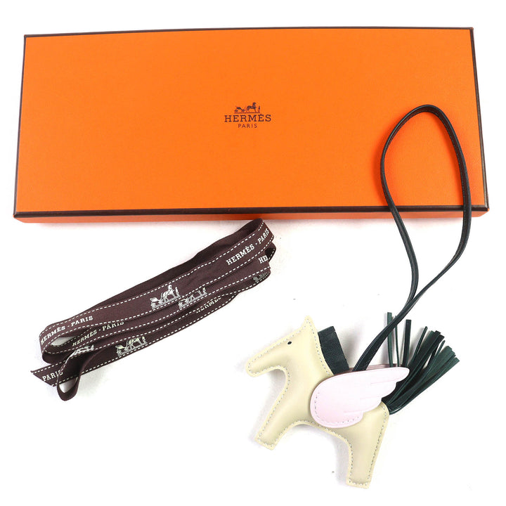 未使用品△HERMES エルメス ロデオチャーム ペガサスPM アニョーミロ クレ/モーヴペール/ヴェールシプレ バッグチャーム U刻 箱付き 仏製