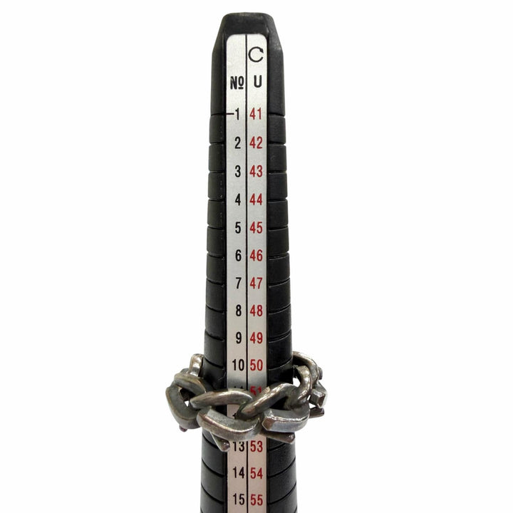 美品△TIFFANY&amp;Co. ティファニー フォージ リンク リング 指輪 AG925 いぶし仕上げ 現行品 シルバー 50 JP11号 重量12.08g 定価123200円