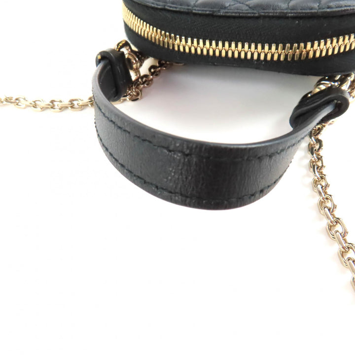 美品★クリスチャンディオール S0872ONMJ Lady Dior Callin Dior フォンホルダー ラムスキン カナージュ フォンポーチ 定価195000円