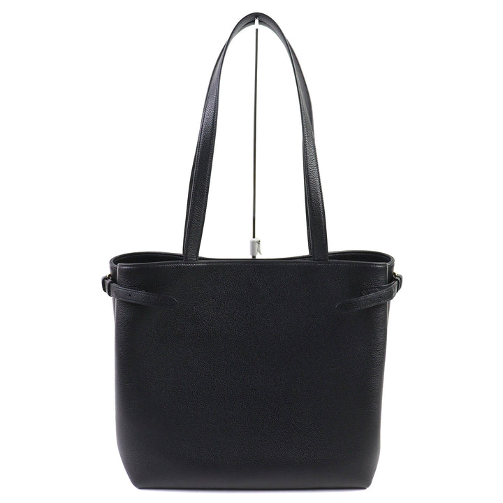 極美品△CELINE セリーヌ 11685 カバ アナイス トリオンフ ミディアム レザー トートバッグ 肩掛け可 ブラック イタリア製 定価418000円