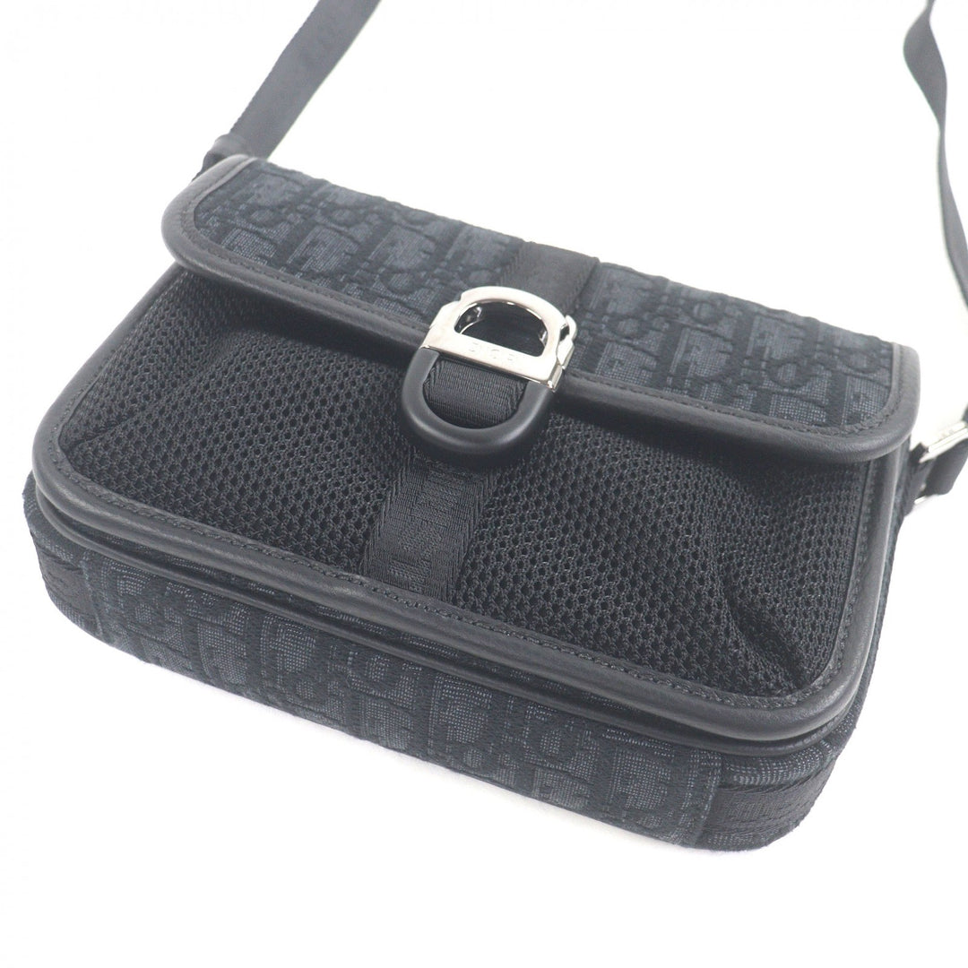 未使用品□DIOR ディオール オム 2ESWS006YKY キャンバス レザー Dior 8バックル オブリーク 総柄 ショルダーバッグ ブラック イタリア製