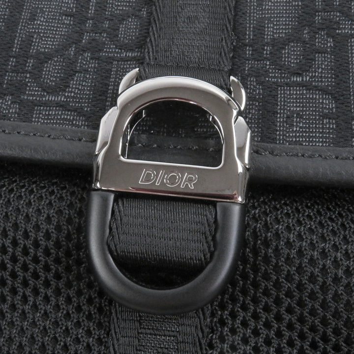 未使用品□DIOR ディオール オム 2ESWS006YKY キャンバス レザー Dior 8バックル オブリーク 総柄 ショルダーバッグ ブラック イタリア製