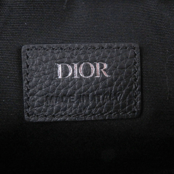 未使用品□DIOR ディオール オム 2ESWS006YKY キャンバス レザー Dior 8バックル オブリーク 総柄 ショルダーバッグ ブラック イタリア製
