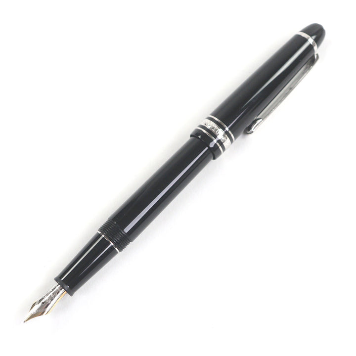 美品□MONTBLANC モンブラン マイスターシュテュック 145 Pix クラシック プラチナライン 14K Fニブ キャップ式 万年筆 ドイツ製