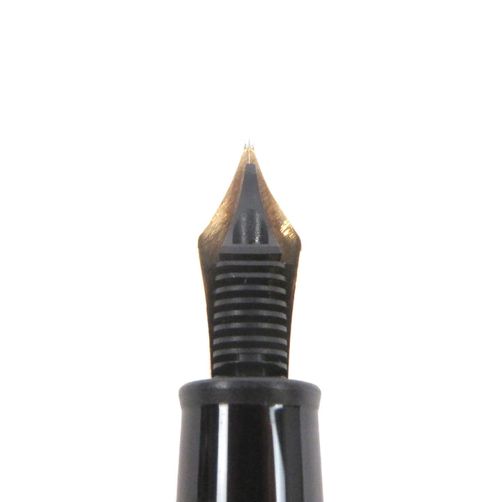 美品□MONTBLANC モンブラン マイスターシュテュック 145 Pix クラシック プラチナライン 14K Fニブ キャップ式 万年筆 ドイツ製